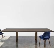 Highline Conference Table with Oil Rubbed Bronze and Back Painted Glass Top